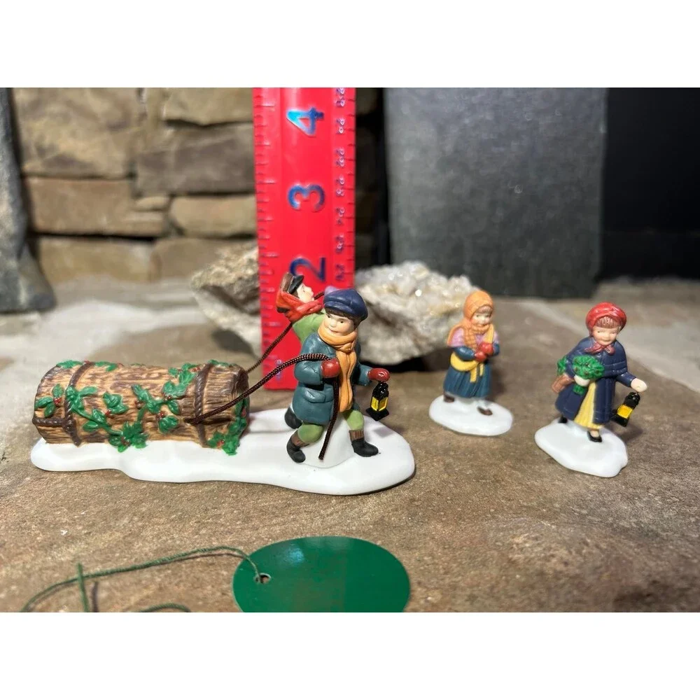 Dept 56 Bringing Home The Yule Log #5558-1 w/ box